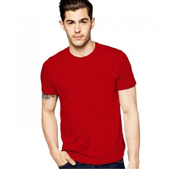 J.Crew Men Red Broken-in Short Sleeve Tee XL - Picture 1 of 7
